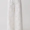 Tessa broderie rechte broek – Wit Tessa broderie rechte broek – Wit