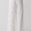 Tessa broderie rechte broek – Wit Tessa broderie rechte broek – Wit