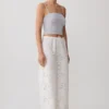 Tessa broderie rechte broek – Wit Tessa broderie rechte broek – Wit