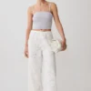 Tessa broderie rechte broek – Wit Tessa broderie rechte broek – Wit