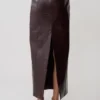 Thalia midi-rok van imitatieleder met krokodillenprint – Merlot Thalia midi-rok van imitatieleder met krokodillenprint – Merlot