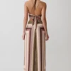 Thea haltertop van chiffon zonder mouwen – Multi Stripe Thea haltertop van chiffon zonder mouwen – Multi Stripe