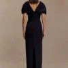 Thelma Bardot maxi-jurk – Zwart Thelma Bardot maxi-jurk – Zwart