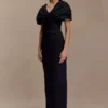 Thelma Bardot maxi-jurk – Zwart Thelma Bardot maxi-jurk – Zwart