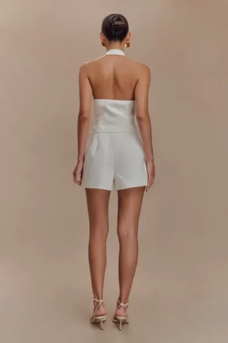 Tiara haltertop – Wit