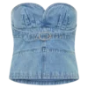 Tommy strapless Denim Top met gesp – Classic Blue Tommy strapless Denim Top met gesp – Classic Blue