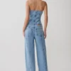 Tommy strapless Denim Top met gesp – Classic Blue Tommy strapless Denim Top met gesp – Classic Blue