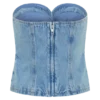 Tommy strapless Denim Top met gesp – Classic Blue Tommy strapless Denim Top met gesp – Classic Blue