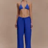 Tonya doorschijnende broek met rechte pijpen – kobaltblauw Tonya doorschijnende broek met rechte pijpen – kobaltblauw