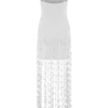 Tove handgebreide mini-jurk met bloemen – Wit Tove handgebreide mini-jurk met bloemen – Wit