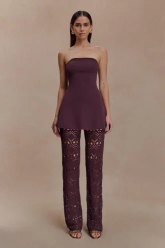 Trena gehaakte broek – Chocoladebruin