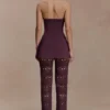 Trena gehaakte broek – Chocoladebruin Trena gehaakte broek – Chocoladebruin