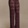 Trena gehaakte broek – Chocoladebruin Trena gehaakte broek – Chocoladebruin