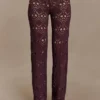 Trena gehaakte broek – Chocoladebruin Trena gehaakte broek – Chocoladebruin