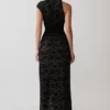 Trinh maxi-jurk met één schouder – Zwart