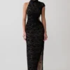 Trinh maxi-jurk met één schouder – Zwart