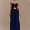 Tully strapless Denim top met stiksels – Indigo blauw Tully strapless Denim top met stiksels – Indigo blauw