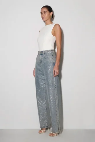 Tyla Diamante-Denim-spijkerbroek – Blauw/groen