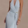 Veda Slinky halter maxi-jurk – lichtblauw Veda Slinky halter maxi-jurk – lichtblauw