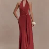 Veda Slinky halter maxi-jurk – Russet Veda Slinky halter maxi-jurk – Russet