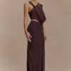 Violeta asymmetrische top – donkere chocoladebruin Violeta asymmetrische top – donkere chocoladebruin