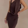 Violeta asymmetrische top – donkere chocoladebruin Violeta asymmetrische top – donkere chocoladebruin
