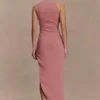 Virginia Suiting geborduurde midi-jurk – Burnt Rose Virginia Suiting geborduurde midi-jurk – Burnt Rose