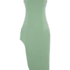 Virginia Suiting geborduurde midi-jurk – salie Virginia Suiting geborduurde midi-jurk – salie