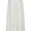 Vivian geborduurde broek met strik in de taille – Wit
