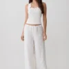 Vianna Broderie geribbelde tanktop – ivoor Vianna Broderie geribbelde tanktop – ivoor