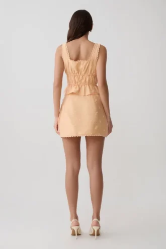 Vivian geborduurde minirok – Oranje