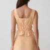 Vivian geborduurde mouwloze top – Oranje Vivian geborduurde mouwloze top – Oranje