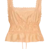 Vivian geborduurde mouwloze top – Oranje Vivian geborduurde mouwloze top – Oranje