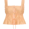 Vivian geborduurde mouwloze top – Oranje Vivian geborduurde mouwloze top – Oranje