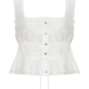 Vivian geborduurde mouwloze top – wit Vivian geborduurde mouwloze top – wit