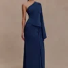 Vivica Slinky gerimpelde maxi-rok – Midnight Navy Vivica Slinky gerimpelde maxi-rok – Midnight Navy