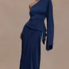 Vivica Slinky gerimpelde maxi-rok – Midnight Navy Vivica Slinky gerimpelde maxi-rok – Midnight Navy