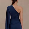 Vivica Slinky One Shoulder Top – Midnight Navy Vivica Slinky One Shoulder Top – Midnight Navy