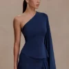 Vivica Slinky One Shoulder Top – Midnight Navy Vivica Slinky One Shoulder Top – Midnight Navy