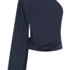 Vivica Slinky One Shoulder Top – Midnight Navy Vivica Slinky One Shoulder Top – Midnight Navy