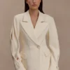 Wesley gestructureerde blazer – Buttercream Wesley gestructureerde blazer – Buttercream