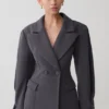 Wesley gestructureerde blazer – Charcoal Shadow Wesley gestructureerde blazer – Charcoal Shadow