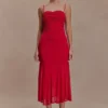 Willa gerimpelde midi-jurk van mesh – Ruby Willa gerimpelde midi-jurk van mesh – Ruby