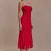Willa gerimpelde midi-jurk van mesh – Ruby Willa gerimpelde midi-jurk van mesh – Ruby