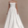 Willow off-shoulder satijnen maxi-jurk – Wit Willow off-shoulder satijnen maxi-jurk – Wit