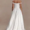 Willow off-shoulder satijnen maxi-jurk – Wit Willow off-shoulder satijnen maxi-jurk – Wit