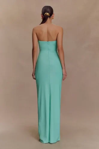 Winston strapless maxi-jurk met pailletten – Lagoon