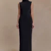 Wisteria Slinky maxi-jurk met sjaal – Zwart Wisteria Slinky maxi-jurk met sjaal – Zwart