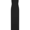 Wyatt slinky en mesh maxi-jurk – Zwart