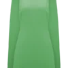 Wynter mini-jurk met gedrapeerde sjaal – Groen Wynter mini-jurk met gedrapeerde sjaal – Groen